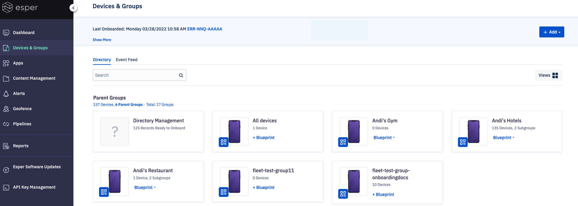 Introduction to Devices and Groups Esper Help