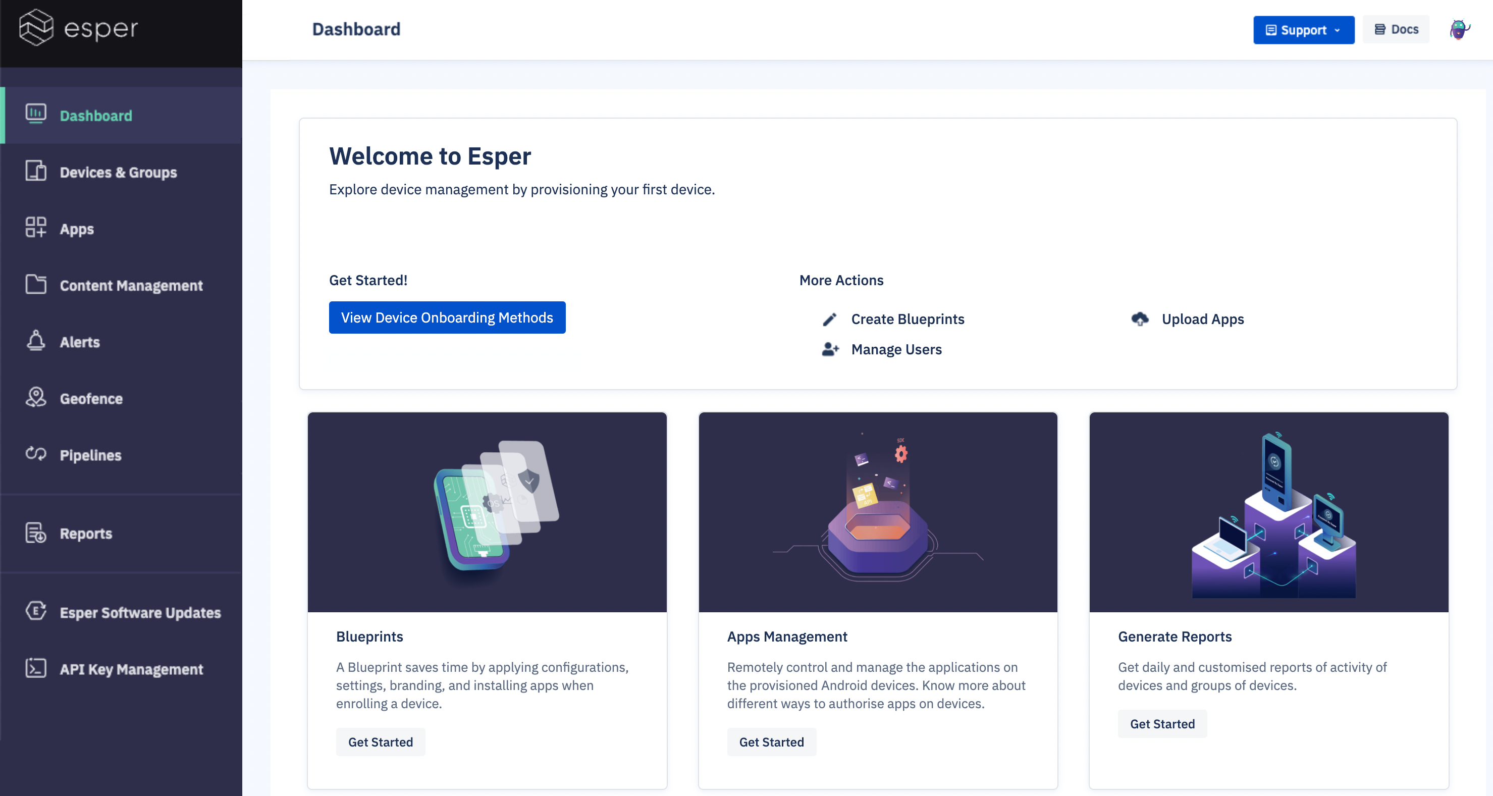 Introduction to the Dashboard – Esper Help
