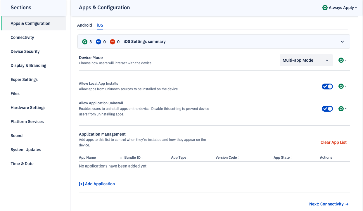 apps-and-configuration-section