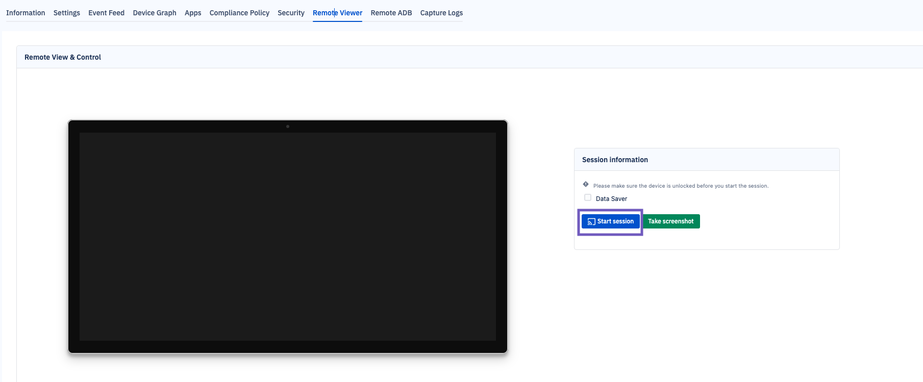 start session selected in remote viewer.png