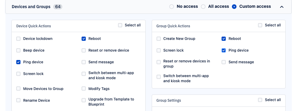 reboot and ping selected for device and group quick actions.png