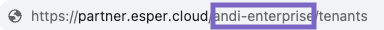 url with partner center url. The PCC name is in the parameter.