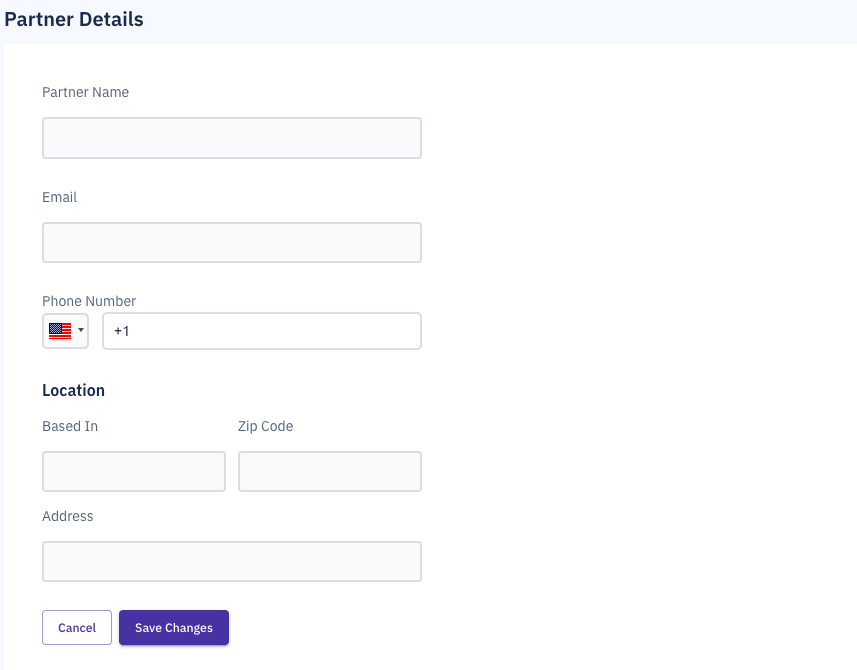 partner details update form