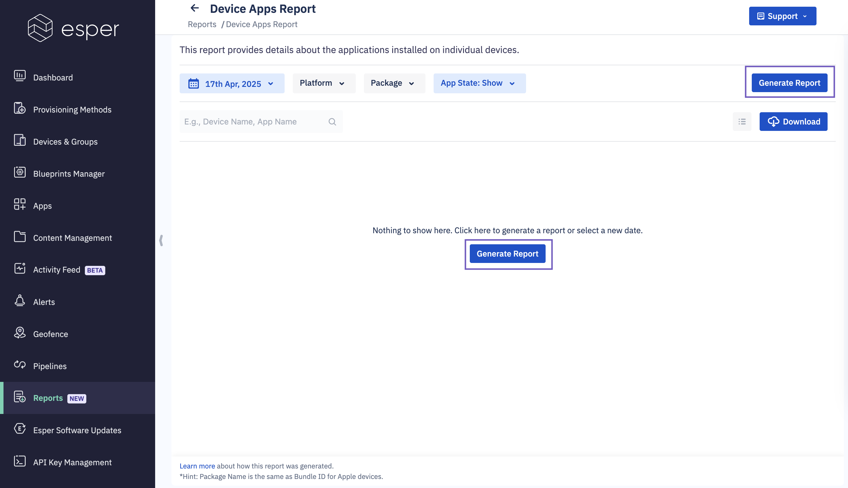 app report with generate report highlighted.png