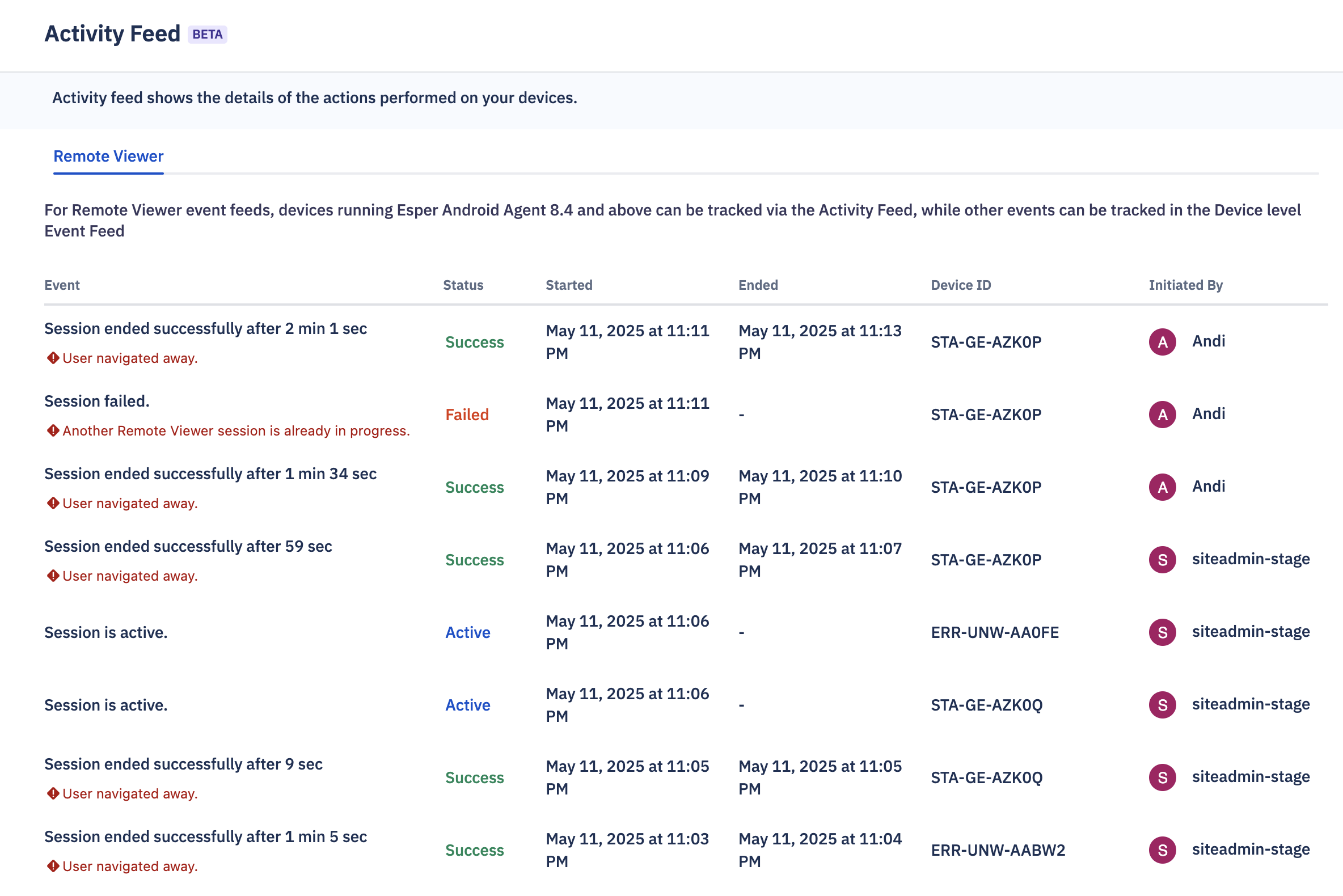 Remote viewer session data in the activity feed.png