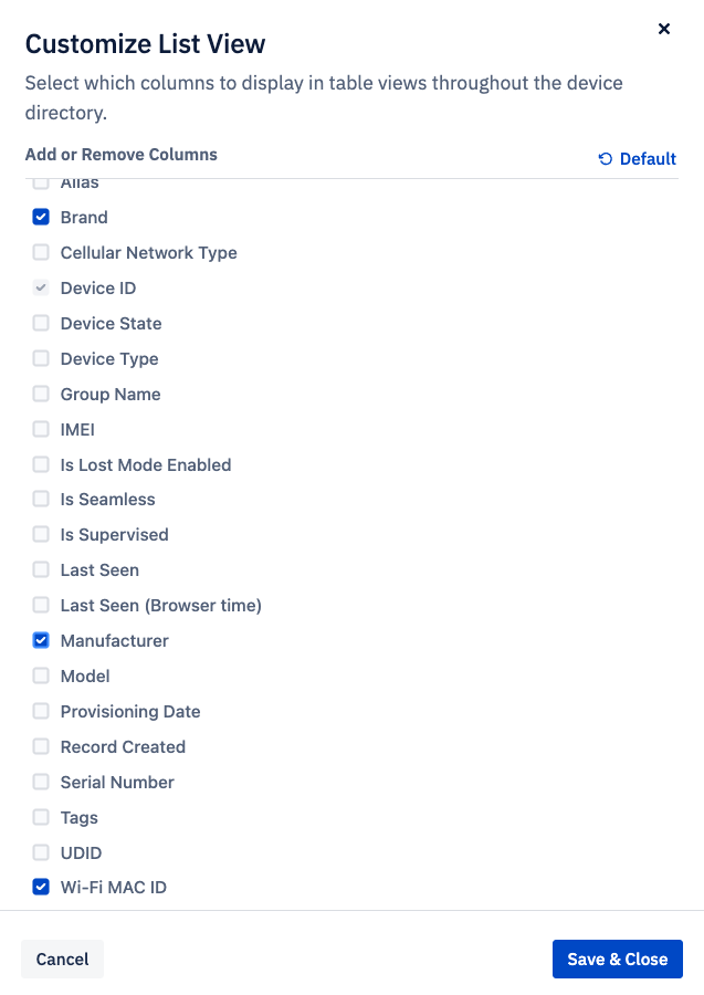 Customize list view 