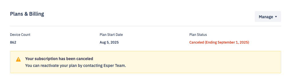 plans and billing information changed with plan end date marked under plan status.png