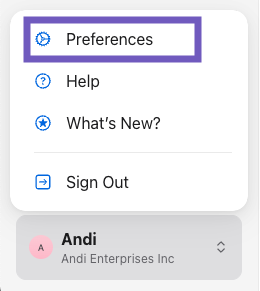 preferences highlighted from the user profile section of apple business manager (1).png
