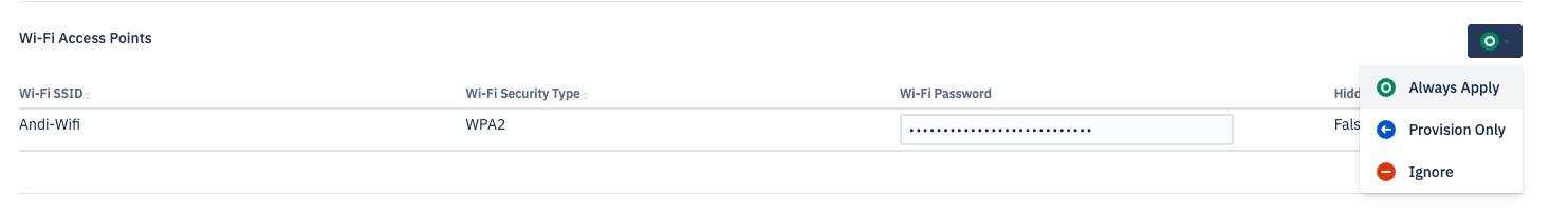 when to apply settings for an ios blueprint's wi-fi settings