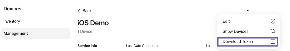 In Apple Business in the management section ellipsis menu and download token selected.png