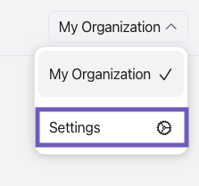 settings selected from the same dropdown menu as your organization's name.png