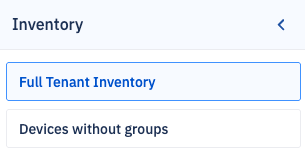 The inventory "group" showing full tenant inventory and devices without groups