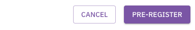 Cancel and Pre-Register buttons at the bottom of the Pre-Register Device modal.