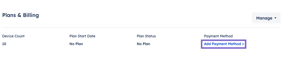 Add payment method highglighted on the Plans & Billing page.png