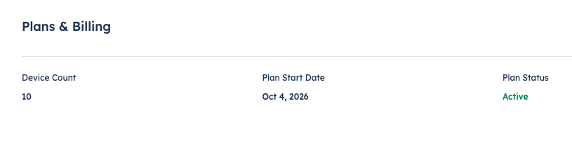 Plans and Billing page now showing plan status as active.png